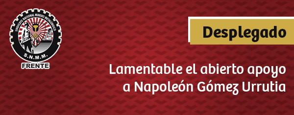 [Desplegado] Lamentable el abierto apoyo a Napoleón Gómez Urrutia