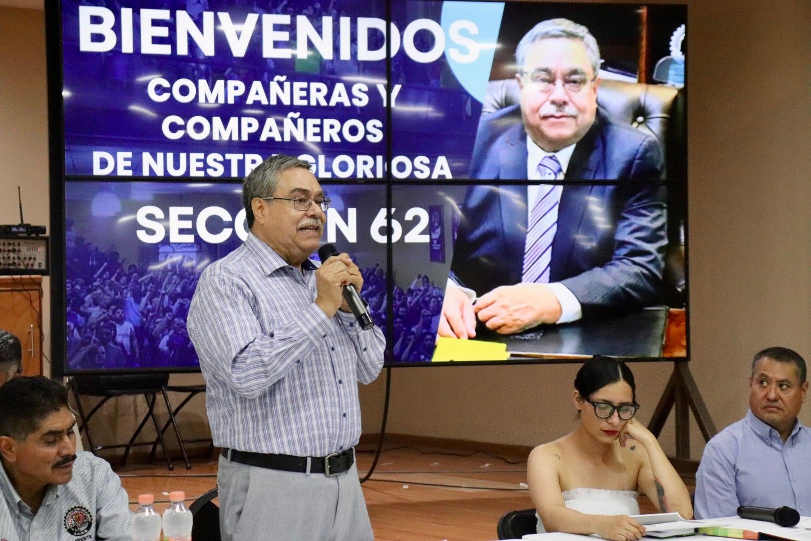 [Galería] Secretario General Nacional dirigiendo la Asamblea General Ordinaria de la Sección 62 Fresnillo