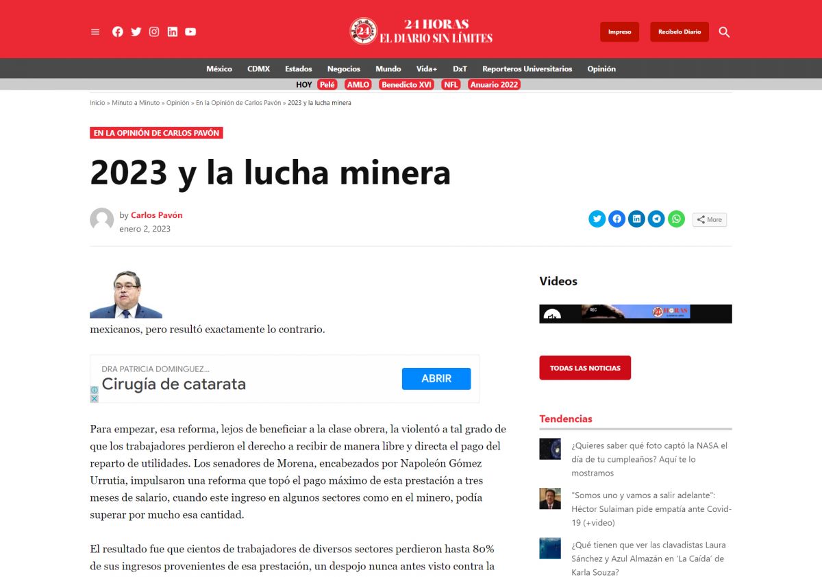 2023 y la lucha minera