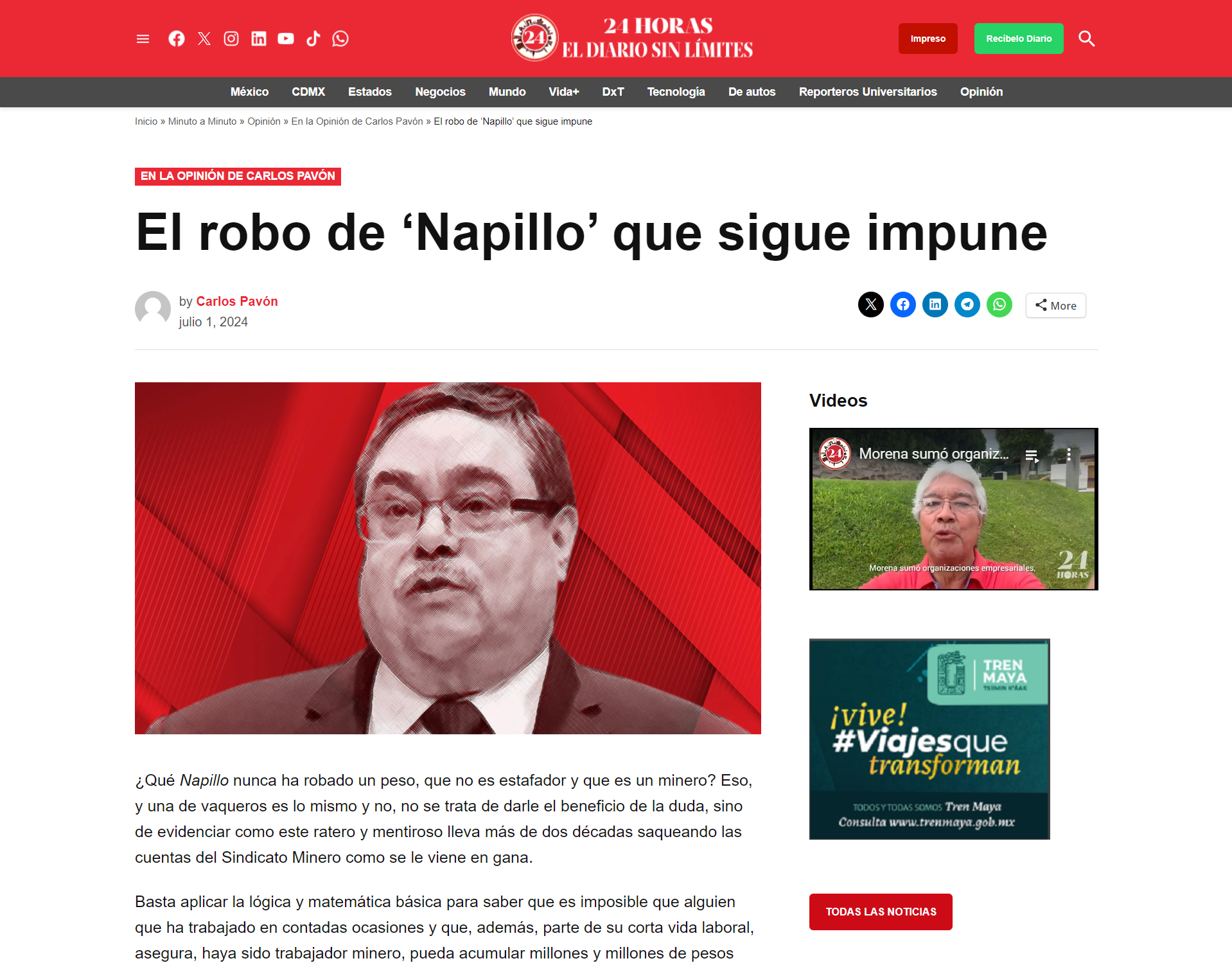 El robo de ‘Napillo’ que sigue impune