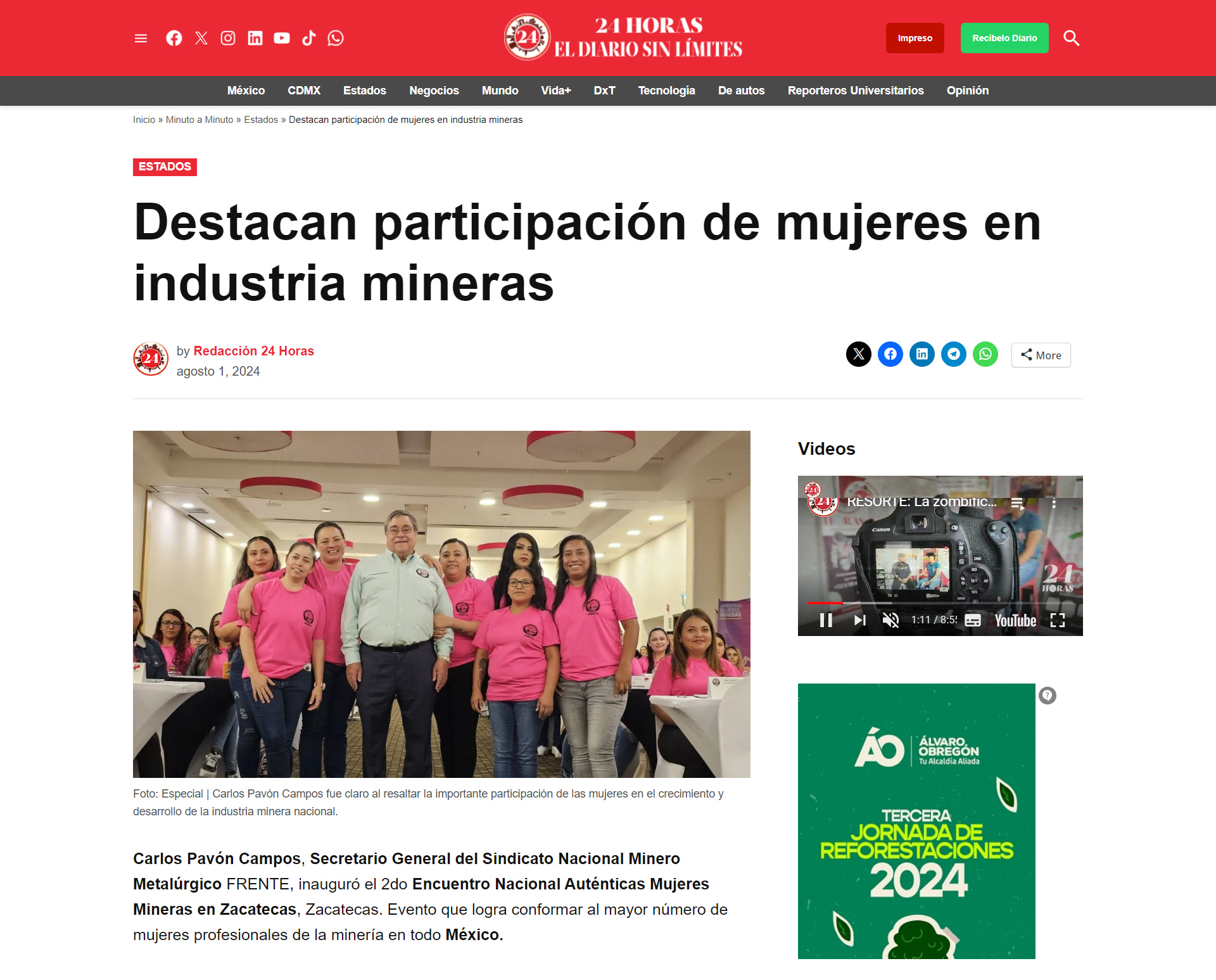 Destacan participación de mujeres en industria mineras