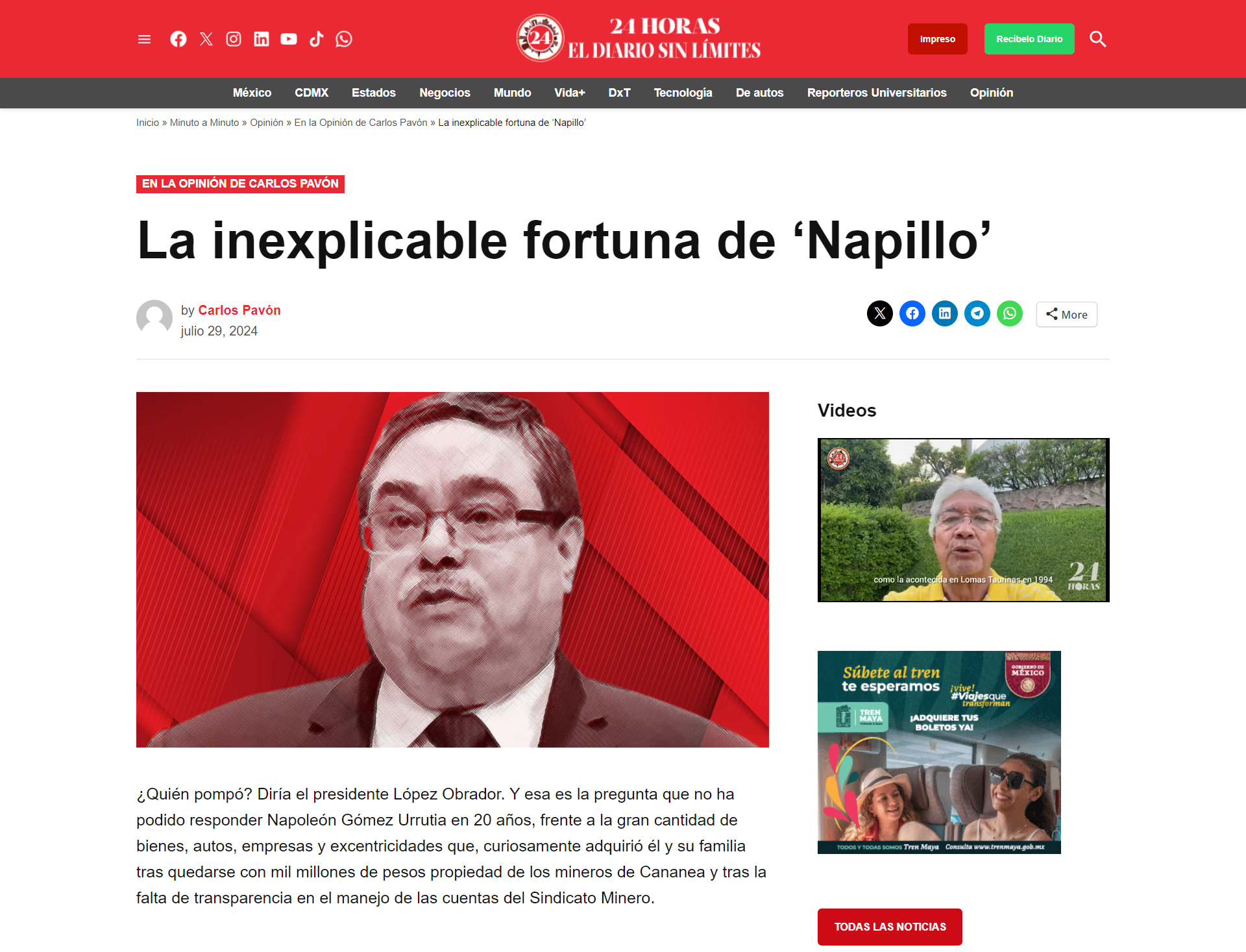 La inexplicable fortuna de ‘Napillo’