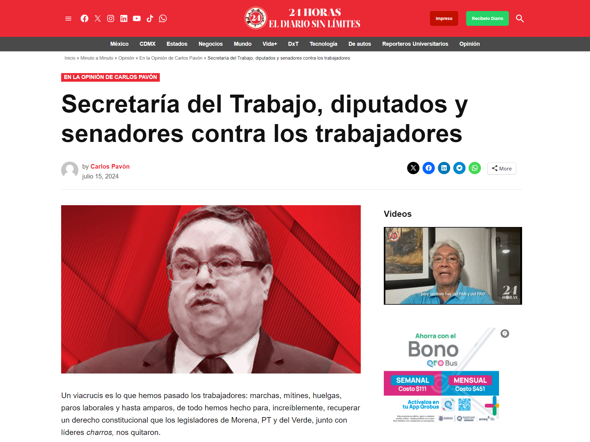 Secretaría del Trabajo, diputados y senadores contra los trabajadores