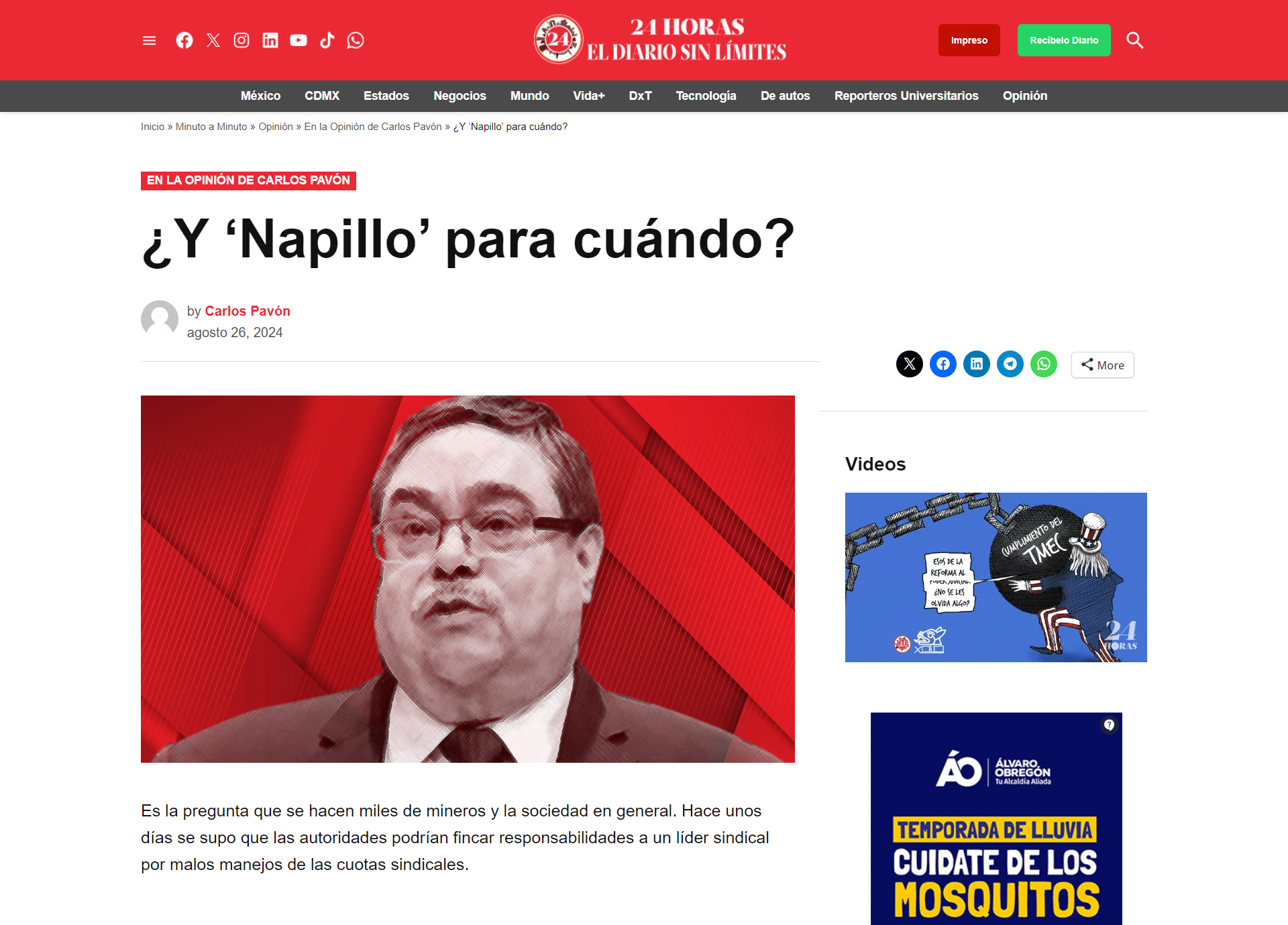 ¿Y ‘Napillo’ para cuándo?