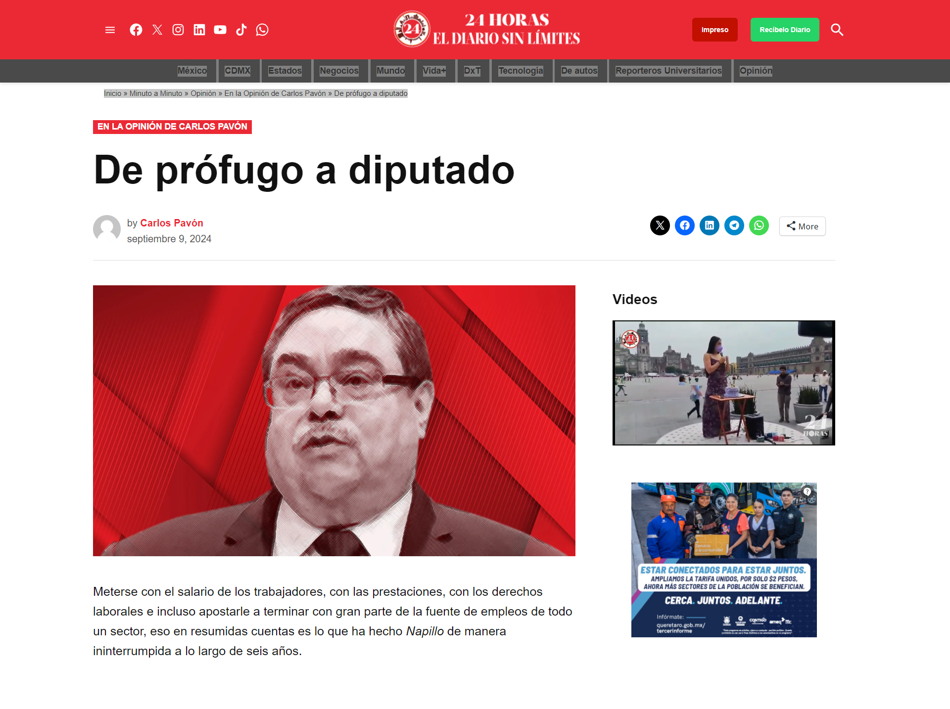 De prófugo a diputado