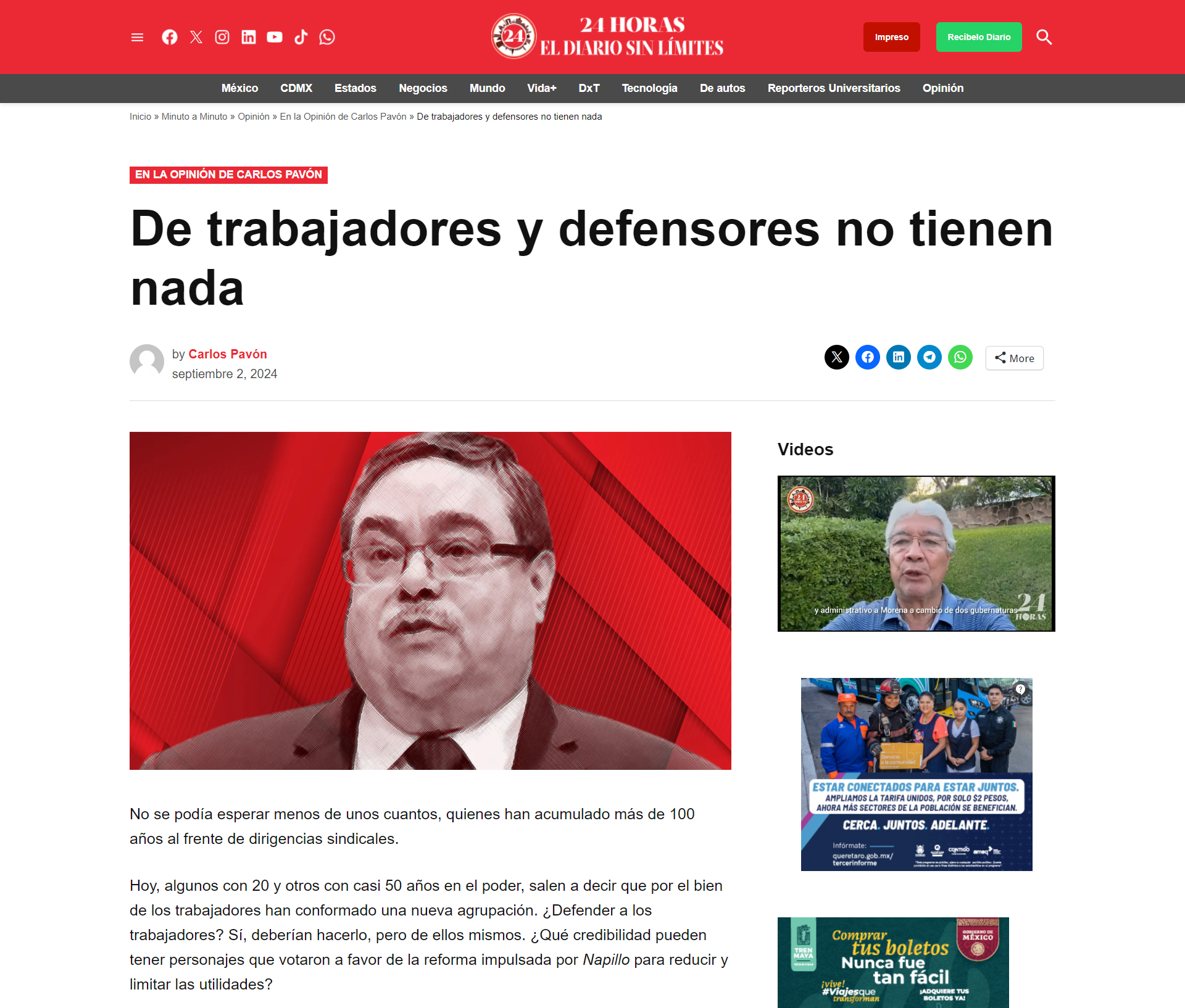 De trabajadores y defensores no tienen nada