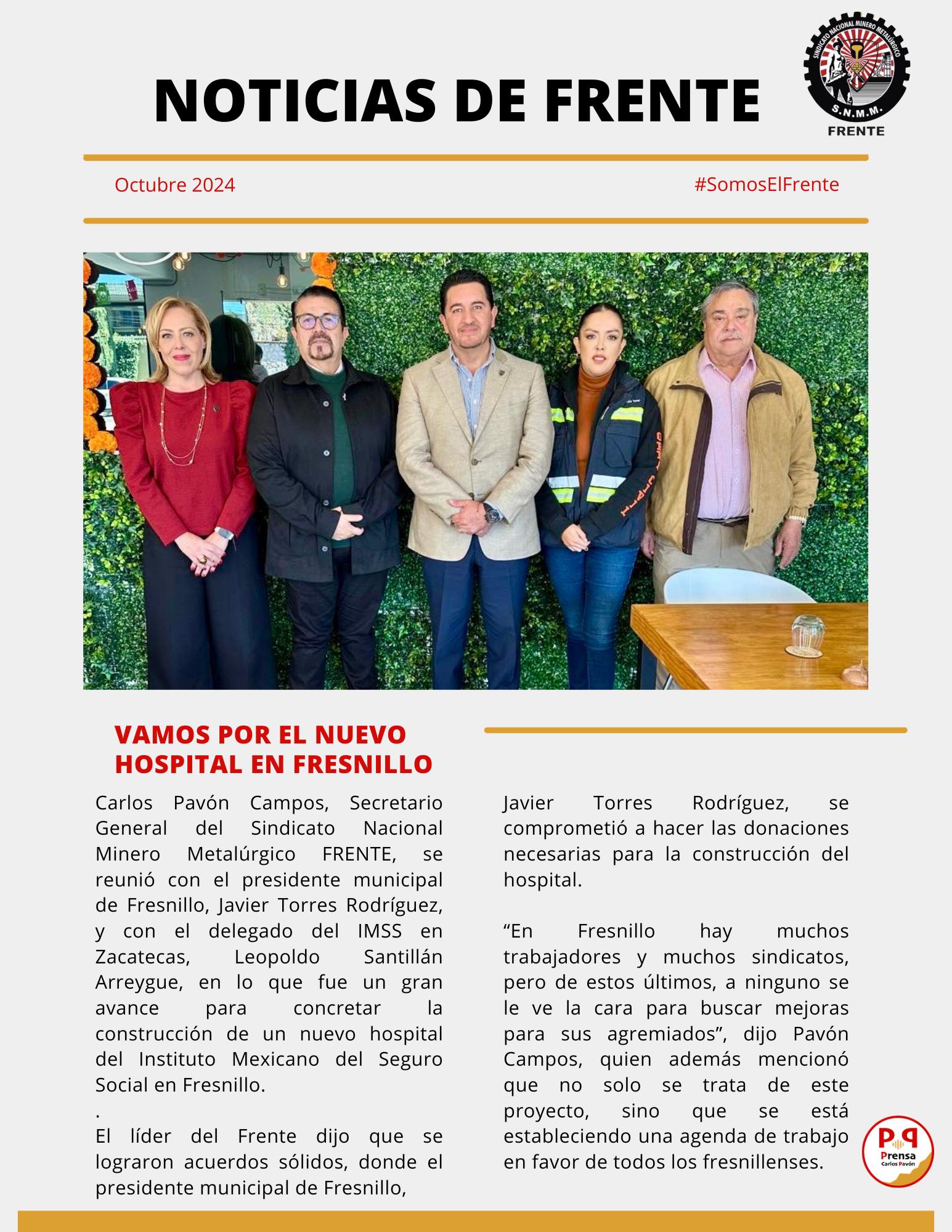 Vamos por el nuevo hospital en Fresnillo