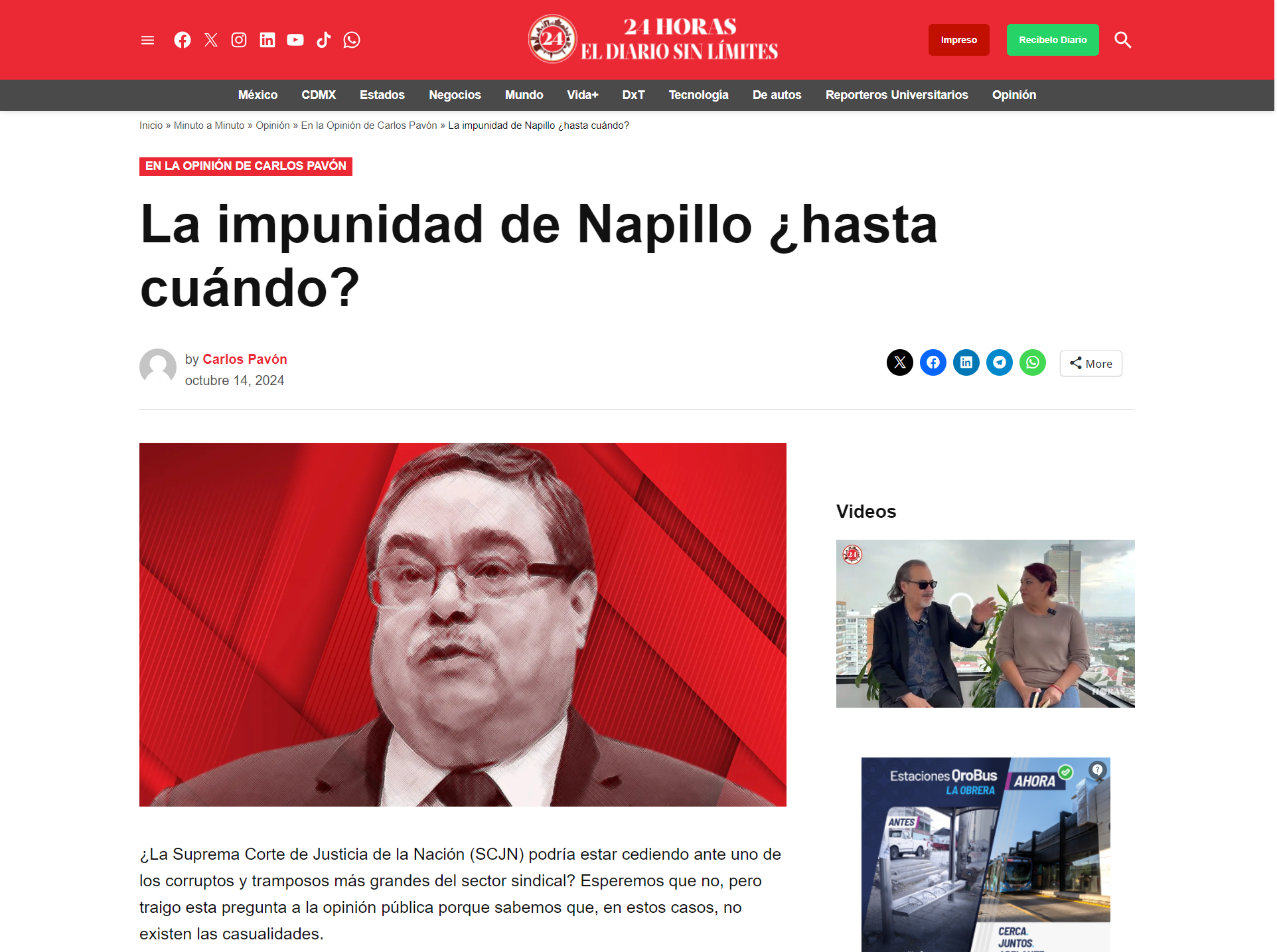 La impunidad de Napillo ¿hasta cuándo?