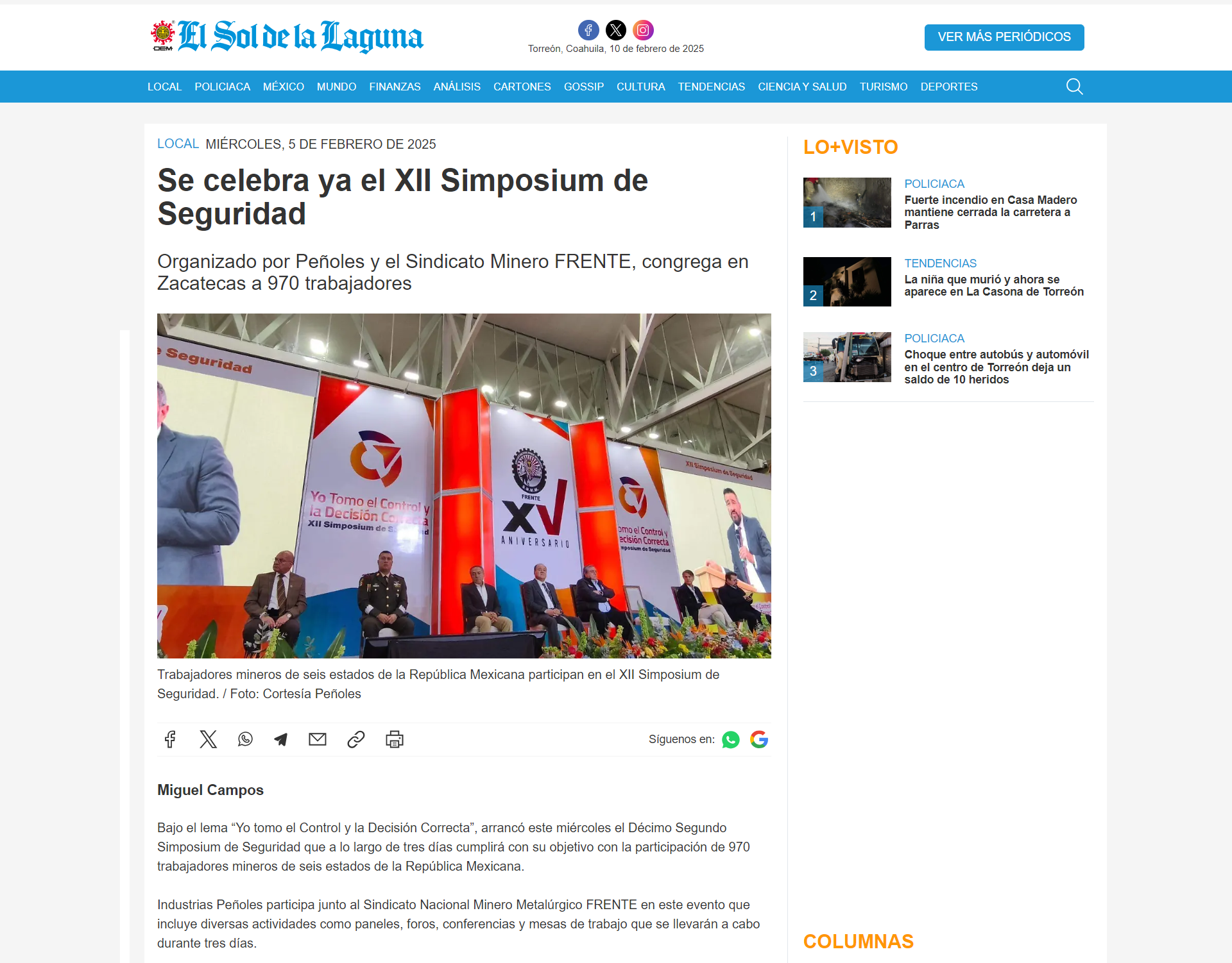 Se celebra ya el XII Simposium de Seguridad