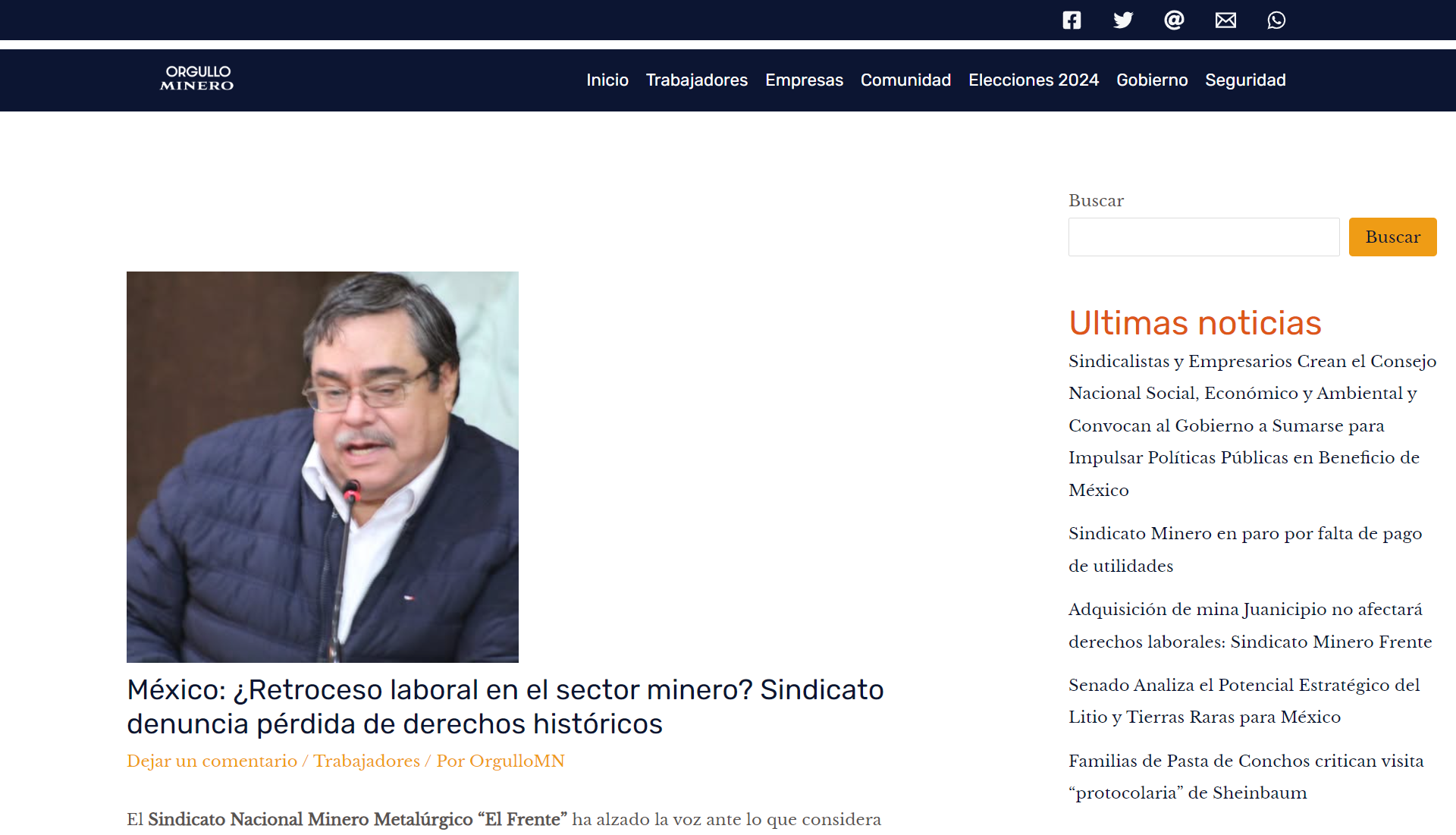 México: ¿Retroceso laboral en el sector minero? Sindicato denuncia pérdida de derechos históricos 