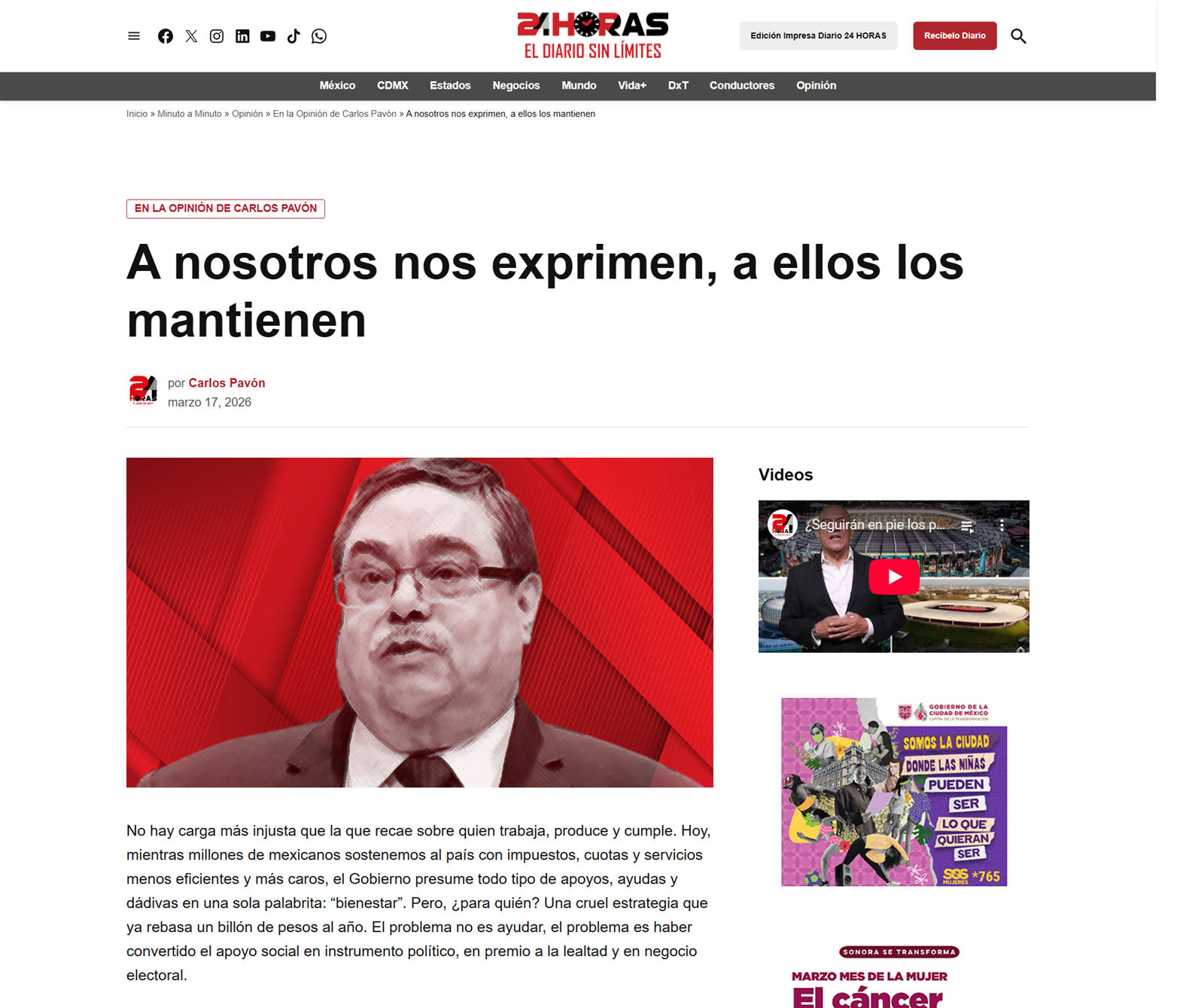 A nosotros nos exprimen, a ellos los mantienen