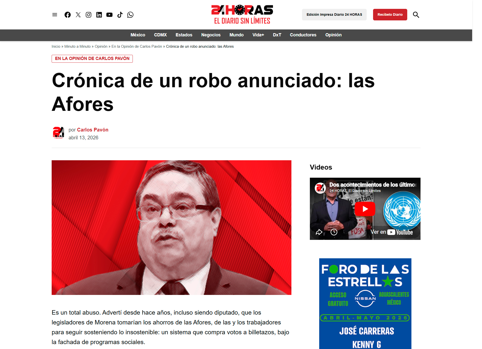 Crónica de un robo anunciado: las Afores