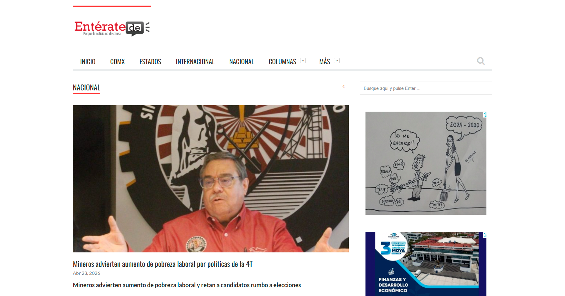 Mineros advierten aumento de pobreza laboral por políticas de la 4T