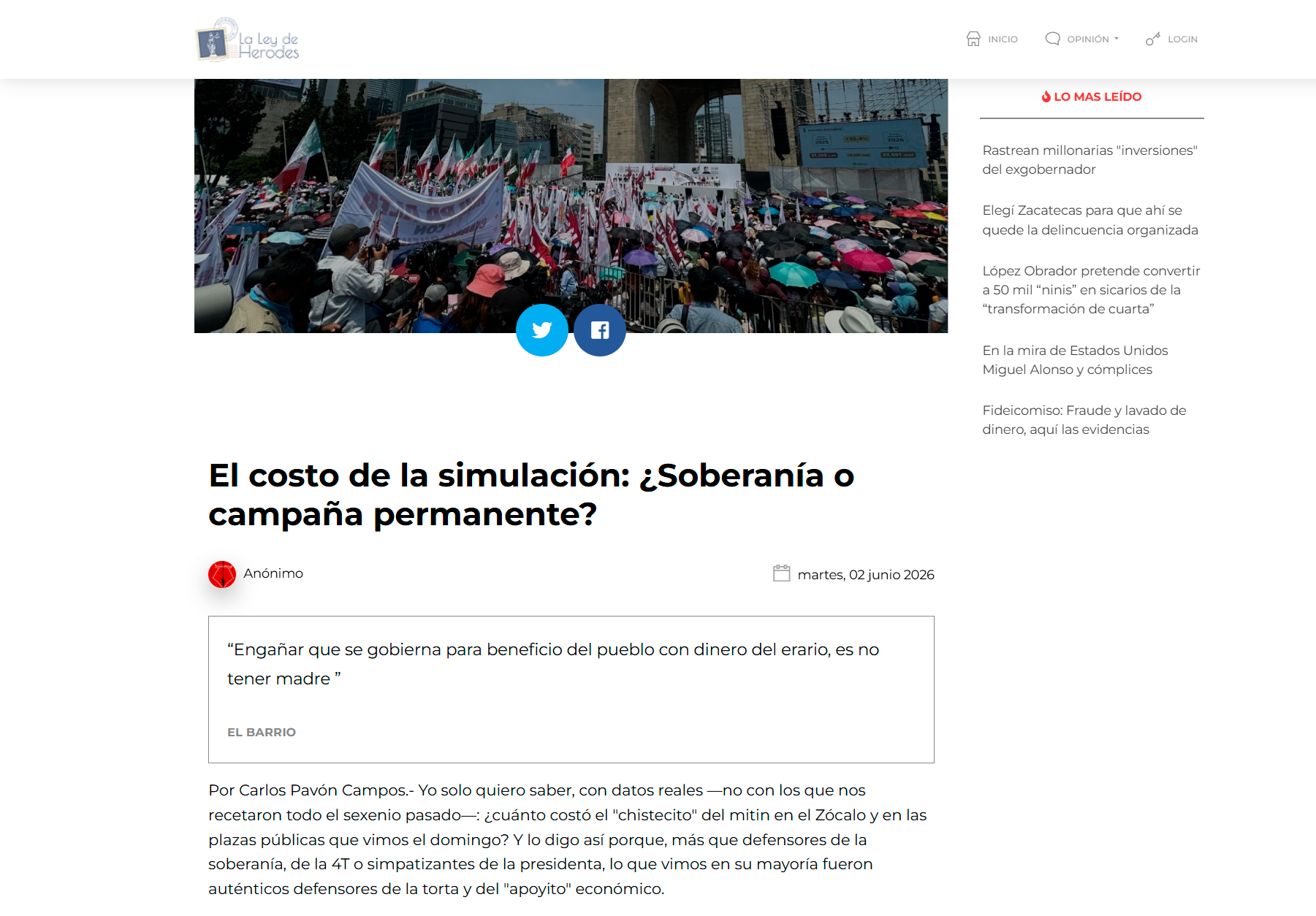 El costo de la simulación: ¿Soberanía o campaña permanente?