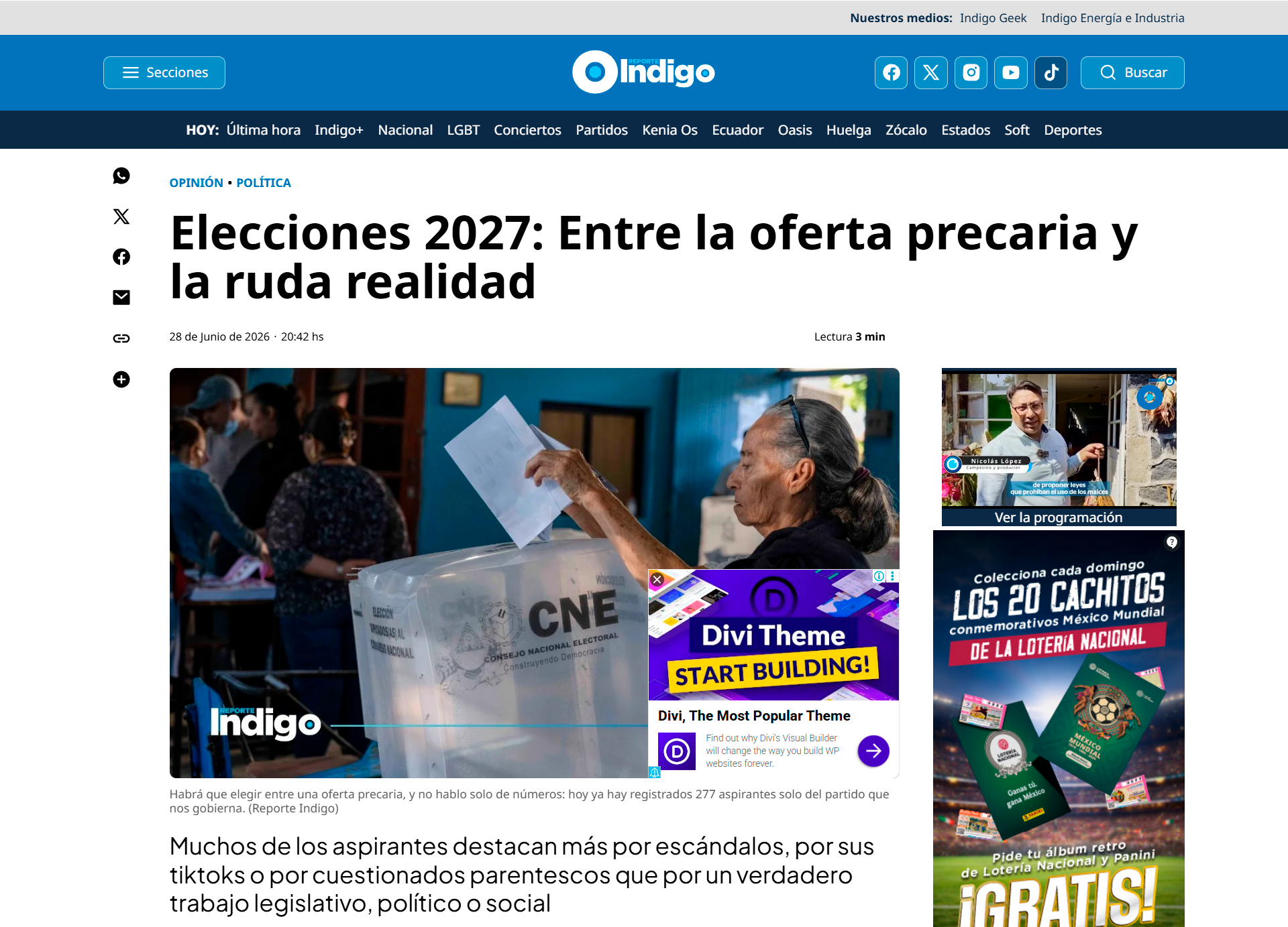 Elecciones 2027: Entre la oferta precaria y la ruda realidad